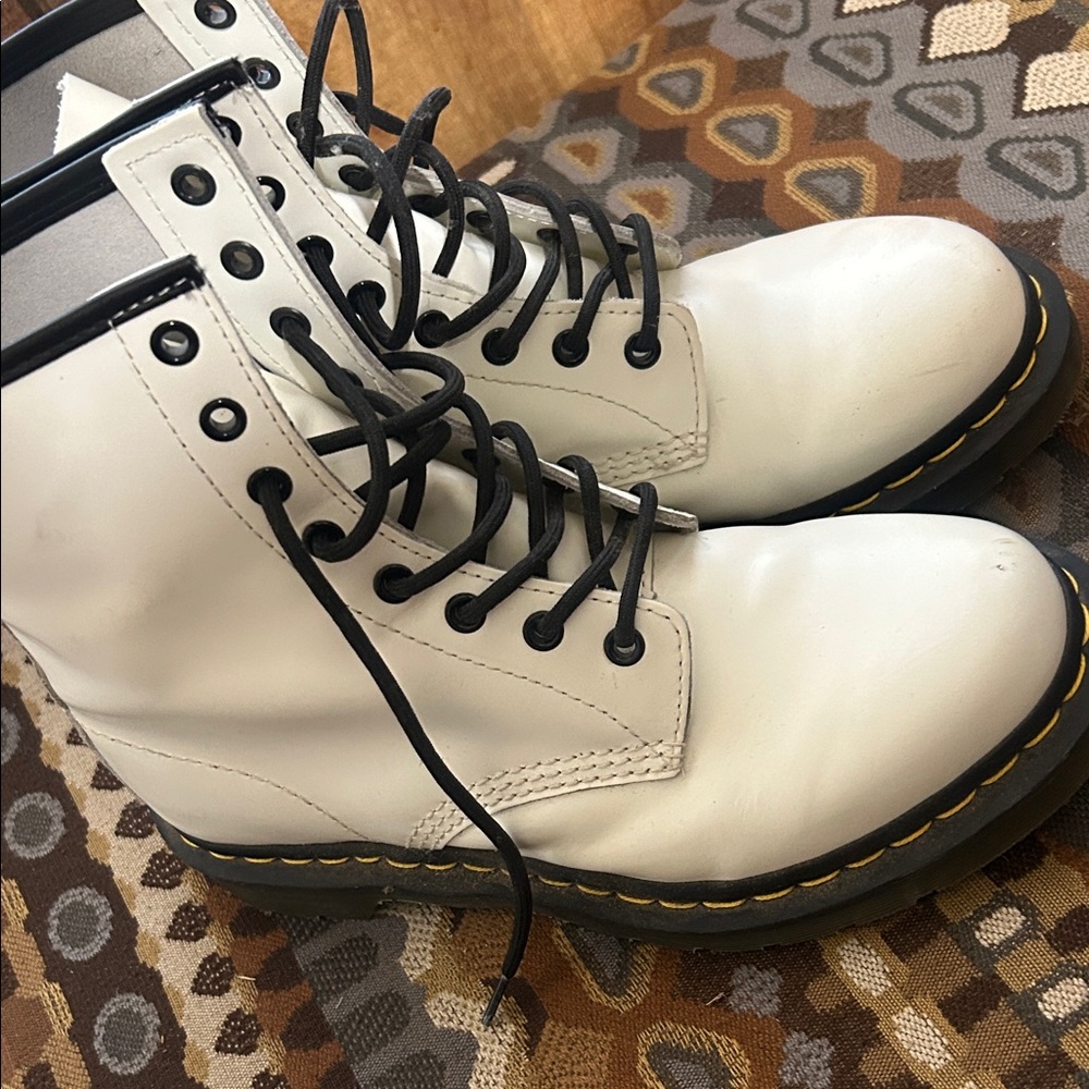 Dr. Martens white boots